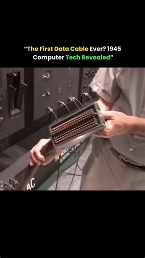 Facts Lovers on Instagram: "“Step back in time to the early days of computing! 🖥️ This data cable from 1945 was part of the pioneering technology that powered some of the first computers. See how far we’ve come from massive, delicate wiring to today’s sleek, high-speed connections!” #history #computer #technology #fact #science #knowledge"
