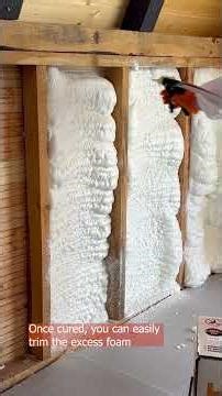 spray with HONEYFOAM Open Cell kits #insulation #insulationmaterial #satisfying #sprayfoam #diy