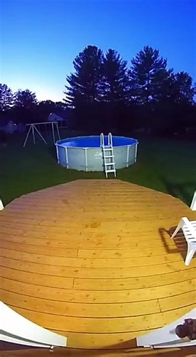 One second it's a calm night, the next... total water chaos! Watch this above-ground pool completely fail in an instant. 🤯🌊 #PoolFailure #BackyardDisaster #PoolExplosion #WaterDamage #Unexpected #CaughtOnCCTV | World Wide News