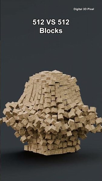 Dropping Minecraft Wooden Blocks on Wooden Blocks | 1 to 15625 Blocks