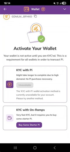 🧵 Pi Pioneers without KYC?You can STILL activate your Mainnet Wallet right now using On-Ramps!Here’s the exact step-by-step (works April 2026):1/4Open Pi Browser → tap WalletTap Activate Your Wallet“KYC with Pi” unavailable? ✅Scroll down → KYC with On-Ramps → Buy Some Starter Pi 💳2/4Choose KYC with Banxa (Beta)Fill in your details accurately:• First & Last Name• Date of Birth• Email• Address (Zagreb, 10000, etc.)• Document Type (Identification) + Document NumberYou’ll be redirected to Banxa we