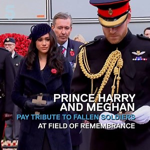 Prince Harry and Meghan paid tribute to fallen soldiers ahead of Remembrance Sunday. The Duke and Duchess of Sussex each planted a cross on the Field of Remembrance at Westminster Abbey before the Last Post was sounded. | Channel 5 News