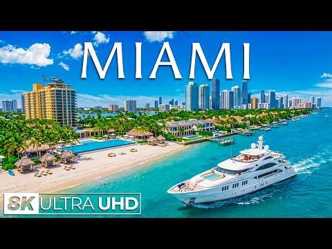 Miami 8K | Turquoise Atlantic Shores, Palm Beaches & Endless Coastal Light