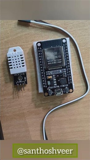ESP32 + DHT22 Monitor Temperature and Humidity and send data via a Telegram bot #esp32 #dht22