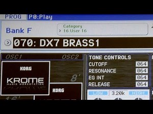 KORG KROME - Sound Programming - DX7 BRASS1(tutorial)
