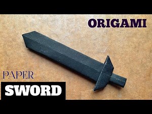 SWORD Easy Origami Tutorial Paper Folding | Diy Easy Sword Paper Weapon Craft