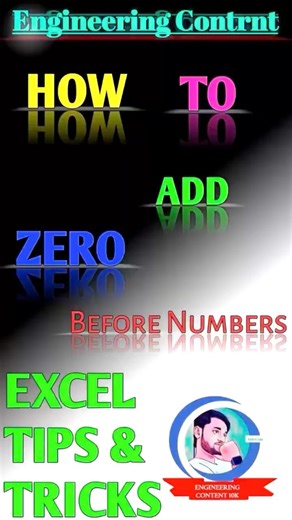 How to add Zero before number in excel #shorts #excel #ytshorts #youtubeshorts #exceltips #computer