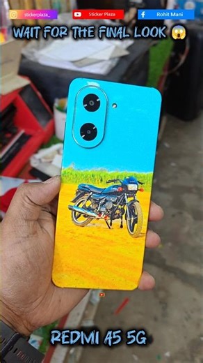Redmi A5 5G Custom Bike Skin Transformation! 🔥 #shorts#shortvideo #stickerplaza