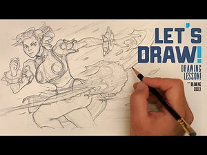 Chun-Li Action Pose Drawing