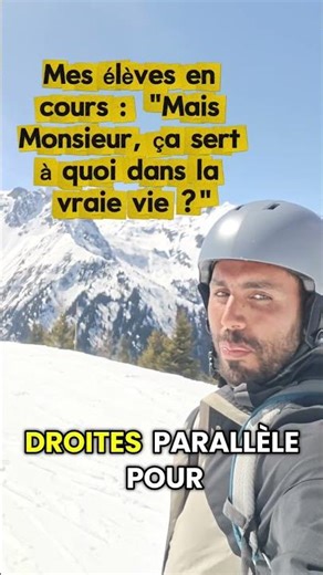 Monsieur "Ça sert à quoi ce qu'on apprend ? " #prof #lycee #college #eleve #maths