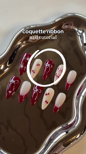 Coquette Ribbon Nail Tutorial