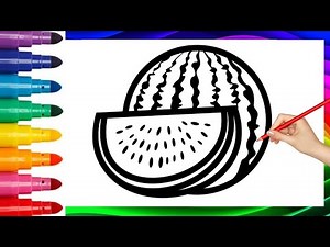 Watermelon Drawing | Easy Drawing Step by step for kids and toddlers