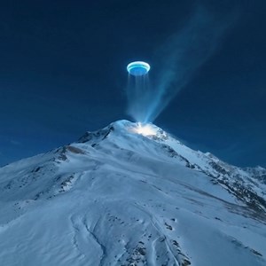 Ufo video in action on snowy mountain #alien #ufo | Hiking the Mystery