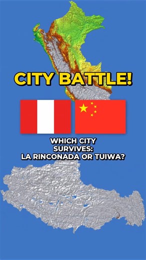 City Battle: La Rinconada vs Tuiwa! 🏛️Peru 🇵🇪 vs Tibet 🇨🇳 🌊#geography #mapbattle #peru #tibet