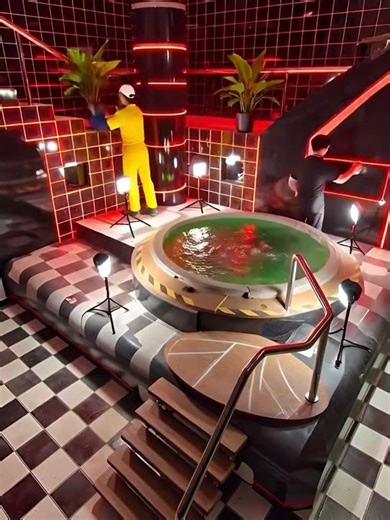 Retro 80s Neon Spa Restoration — Satisfying Transformation #interiordesign #billionaire