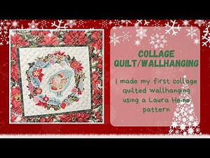 Santa Collage Quilt Wallhanging, Pattern and Kit by Laura Heine, Christmas project