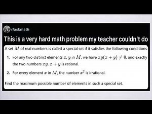 a very hard 9th grade math problem