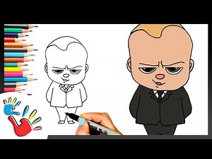 How to Draw Boss Baby from "The Boss Baby" | Easy Step-by-Step Tutorial for Kids
