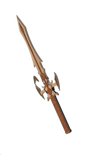 Fantasy Layered Sword SVG | Laser Cut File | 3mm 3.2mm (1/8") | DIY Wooden Sword