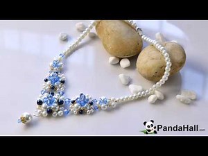 144 Pandahall Tutorial on How to Make an Exquisite Pearl Bead Flower Pendant Necklace 1