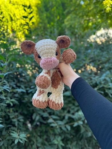 Custom Cow Lovey | Cow Snuggler | Cow Plushie | Farmhouse Nursery Decor | Handmade Home Decor | Crochet Cow | Baby Shower Gifts - Etsy