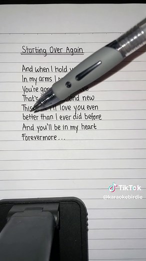 Enjoy starting over again #fyp #karaoke #handwriting #sing #duet