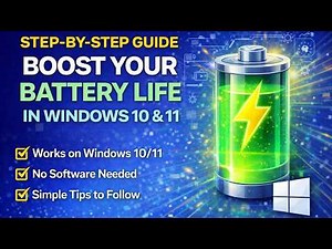 How to Boost Your Battery Life in Windows 10 & 11 🔋 | Step-by-Step Guide