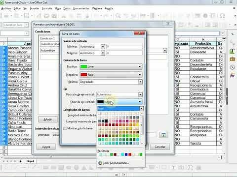 C2-3-02. Formatos condicionales con iconos, barras de datos o escalas de color en LibreOffice Calc