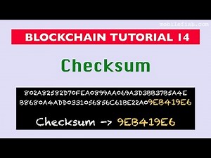 Blockchain tutorial 14: Checksum