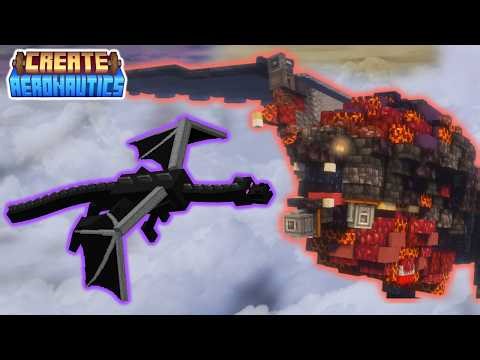Create Aeronautics Bazelgeuse ORNITHOPTER vs Ender Dragon