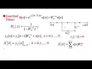 Goertzel and Chirp Transform Algorithms