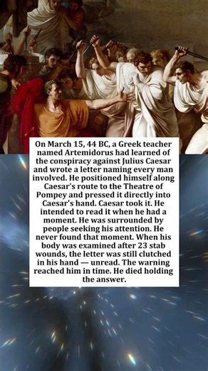 Caesar Had a Letter Naming Every Conspirator. He Died With It Unread in His Hand