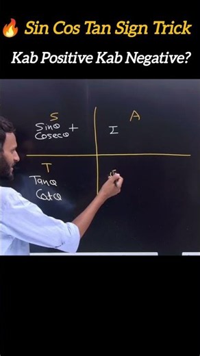 🔥 Sin Cos Tan Sign Trick | Kab Positive Kab Negative? CBSE 2026 | TRIGONOMETRY FUNCTION CLASS 11TH 🚀
