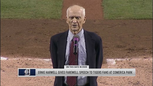 On this date in Detroit Tigers history, Ernie Harwell gave his farewell speech to Tigers fans. #DetroitRoots | FanDuel Sports Network Detroit