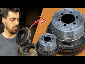 "Custom Iron Fabrication Technique for Crankshaft Pulley Nut Base Repair"