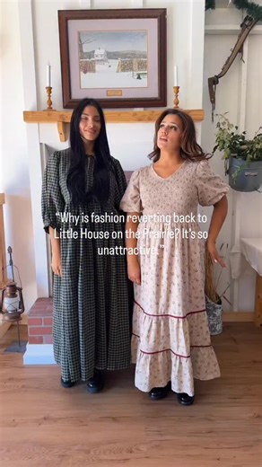 5.3K views · 1.1K reactions | If it’s good enough for Laura Ingalls, it’s good enough for me! 懶 #naturalfiber #cottondress #cottagecore #softgirlaesthetic #modestdress #christianwomen #homesteadmama #neutralcolors #pockets #nursingfriendly #falldress | DM Fashion | Facebook
