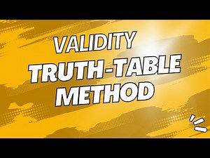 Validity // Truth table method // Solved questions