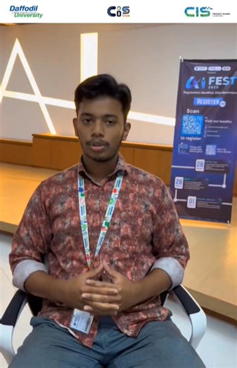 AI Fest 2025 (26th November – 1st December) – What an Incredible Journey! 🤖✨ Looking back at the past few days, it’s hard not to feel proud of what our students and our department have accomplished. From the intense C programming bootcamp, to the thrilling coding contest, the creative Prompt X Battle, and finally the workshops and AI Project Showcase—every segment of AI Fest 2025 was filled with learning, excitement, and genuine passion. We’re sharing a short video where students express their 
