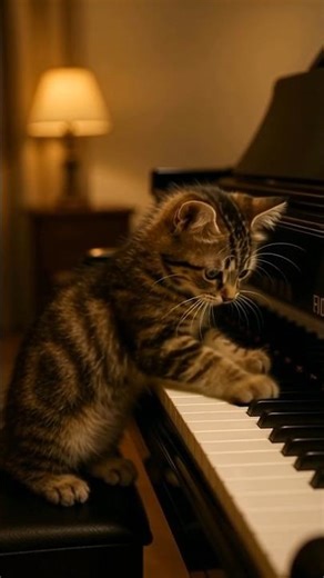 Kitten Playing Piano#kitten#catpiano#cutecat#funnyanimals#kittenvideo#musiccat