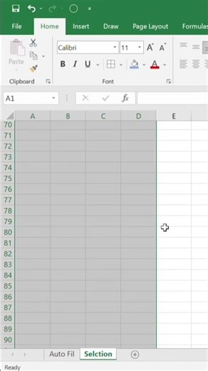 How to select column automatically in Excel || #excel #exceltips #exceltricks #shorts #shortvideo