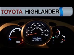 How to put a Toyota Highlander Hybrid into Maintenance Mode