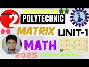 Polytechnic math 2nd sem Unit 1