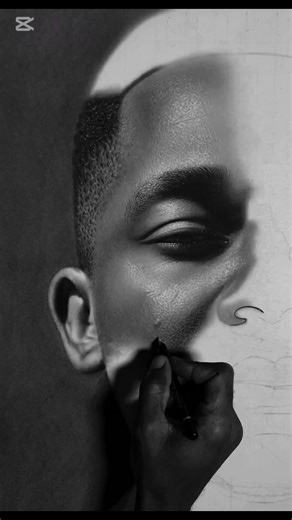 I developed the habit of going through all of Kelvin Okafor's drawings videos I have in my phone before I start any drawing I have to do. I do that to motivate myself, get my head in the game and also refresh my mind on specific skills I need for that particular drawing I want to do because Kels is my role model. That singular activity has blessed me over the years and contributed to my growth in this subject of Hyperrealistic drawing. But I did none of that in this drawing. In fact I made up my