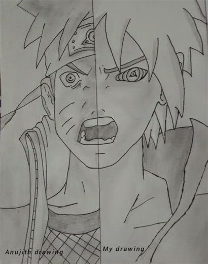 naruto and sasuka drawing💀