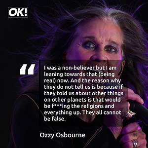 The rock icon insists he would be terrified to see an alien 👽 | OK! Magazine UK