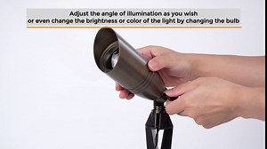 Gardencoin Solid Brass Outdoor Landscape Spotlight, 12V LED Low Voltage Spot Light for Garden and Yard Uplighting, Bronze Heavy Duty Accent Lighting Fixture with 2700K Bulb (Classic, Single)