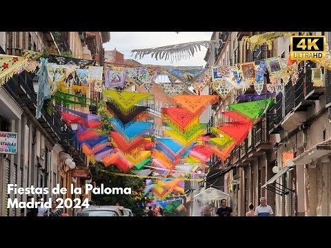 (4K) FIESTAS DE LA PALOMA EN MADRID 2024