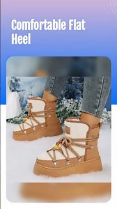 Cozy Climb Boots - Lace-Up Platform Winter Warmth