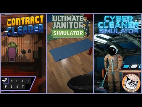 🔴 3 Cleaning Simulator Demos! | CONTRACT CLEANER- ULTIMATE JANITOR- CYBER CLEANER | Next Fest 2026 |