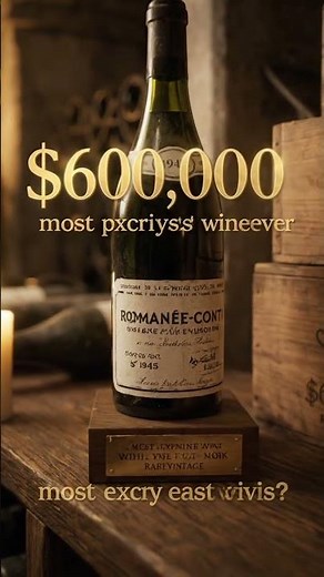Most Expensive Bottle of Wine Ever Sold – $600k Rare Vintage 🍷 |#billionaire | #expensive | #luxury